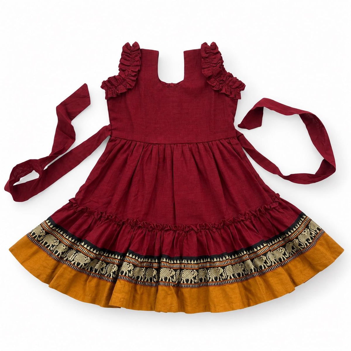 Deep Maroon -Madhura Ethnic Frock
