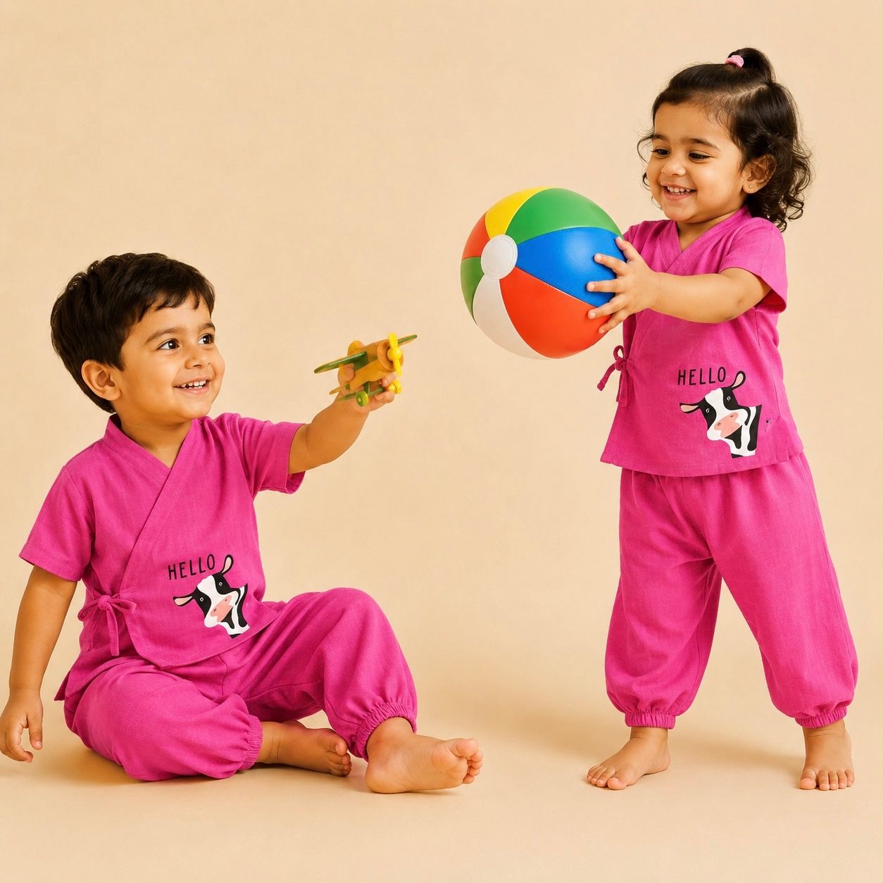 Hello Mooo-Kimonos set