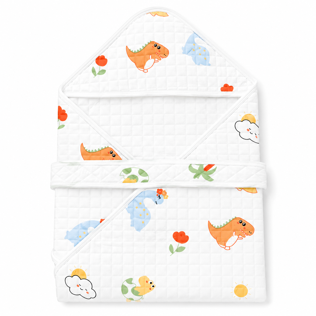 Hooded Towel wrapper - Dino