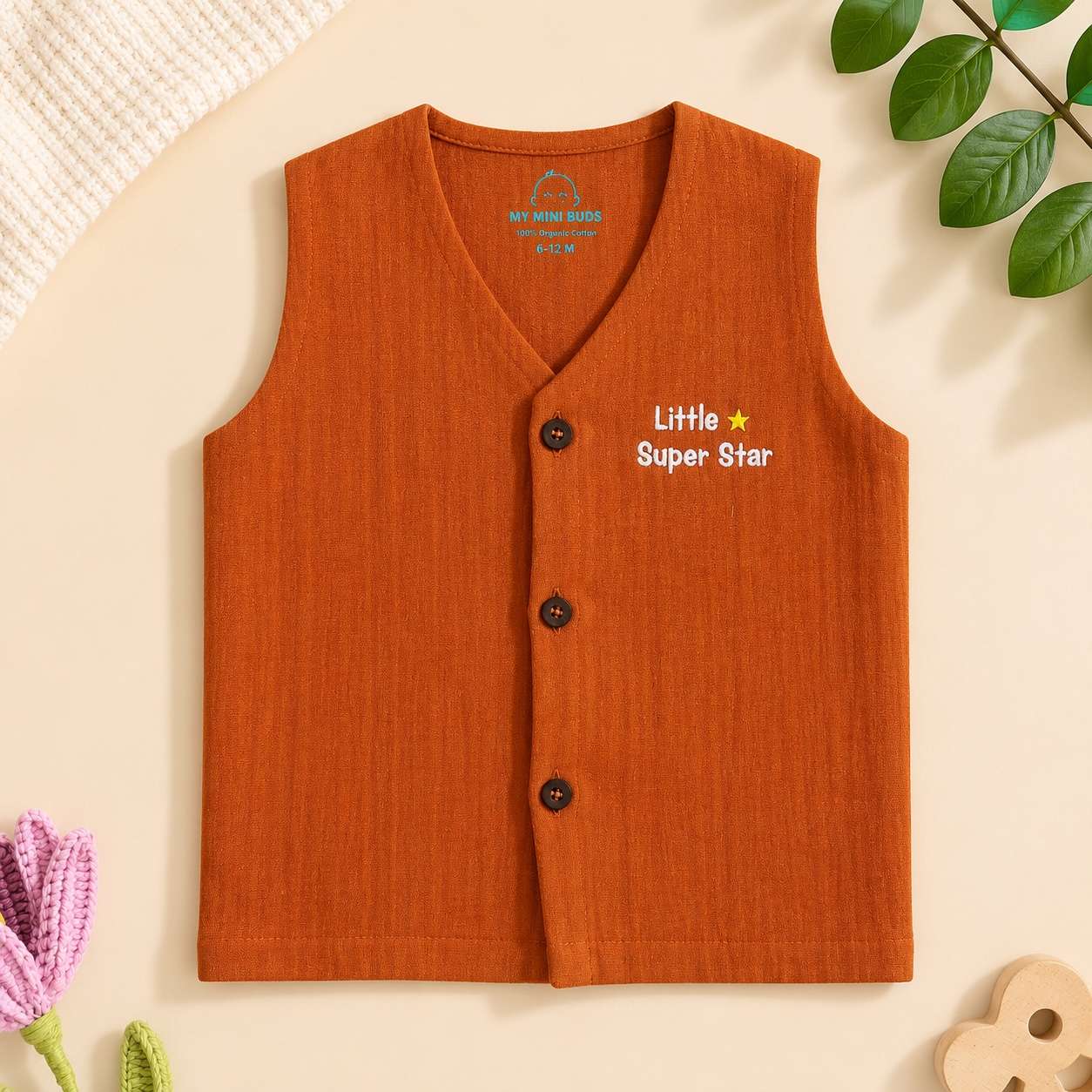 Brown Little star  - Vest