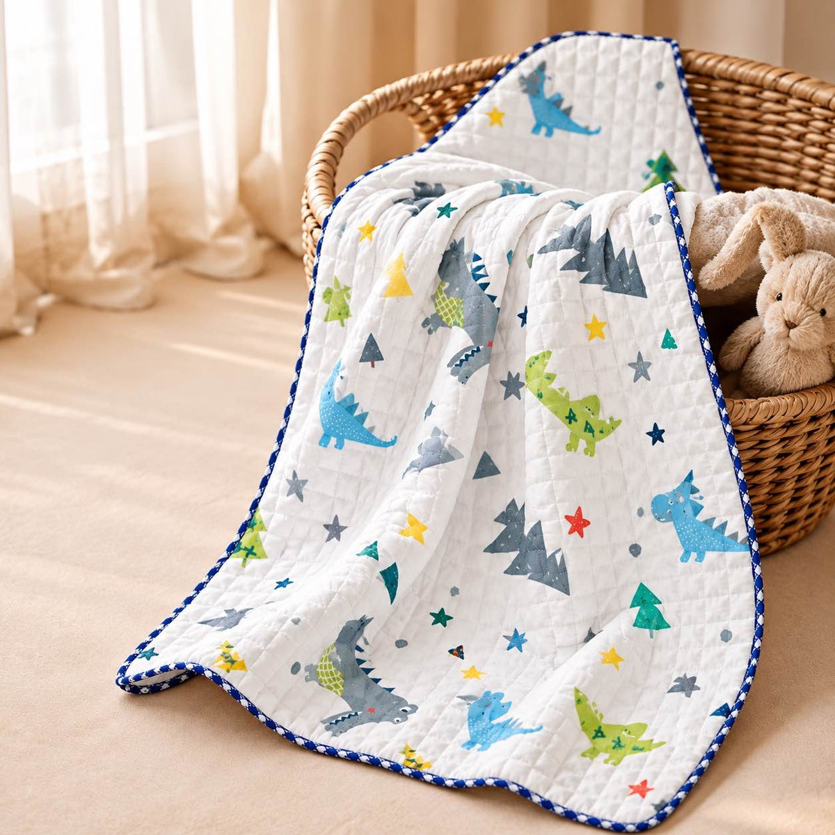 Dino -2 layer Blanket 85*85cm