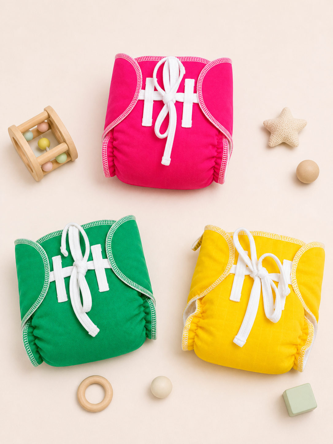Combo Pack of (3) -Dry Feel Nappy’s Muslin