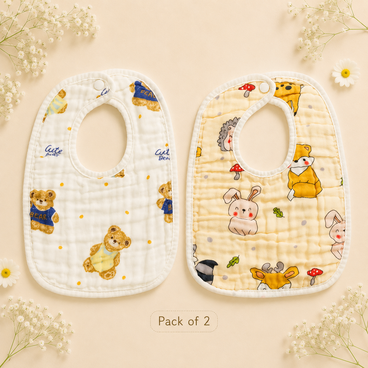 Bibs - Teddy Pack of 2