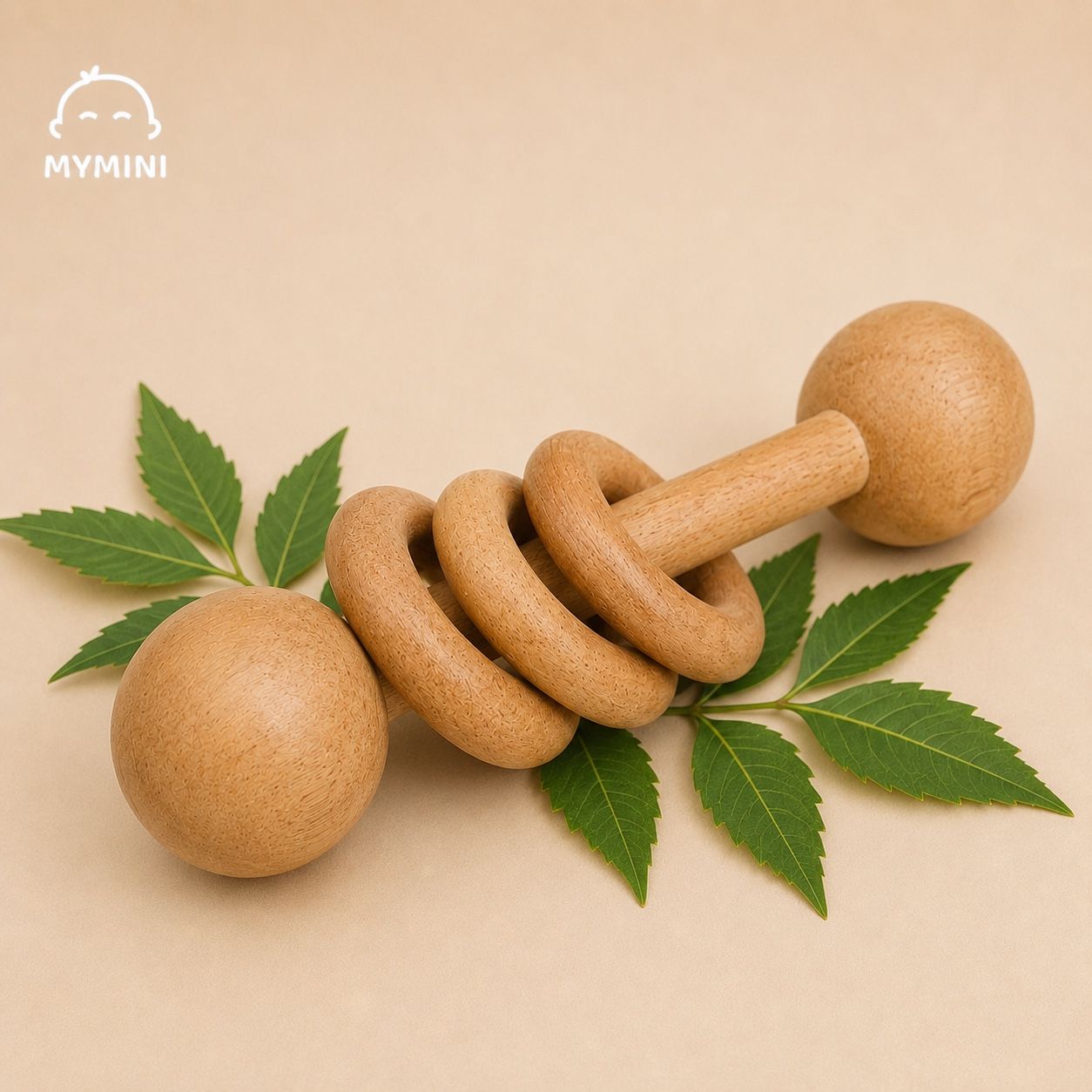 Dumb bell Rattle-Neem Wooden Teether