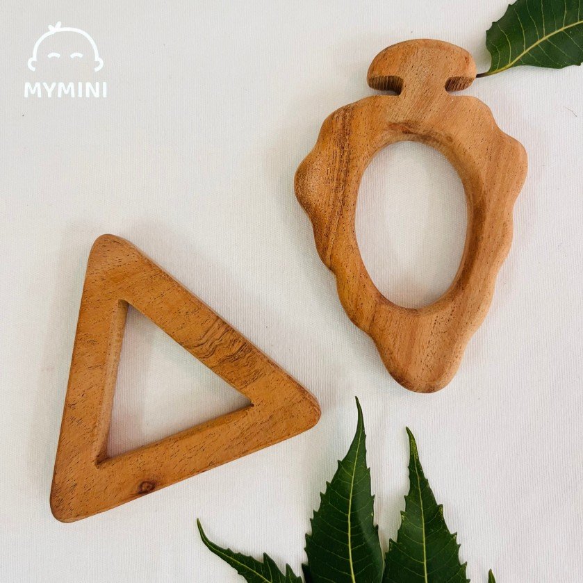 Carrot&Triangle-Neem Wood Teether