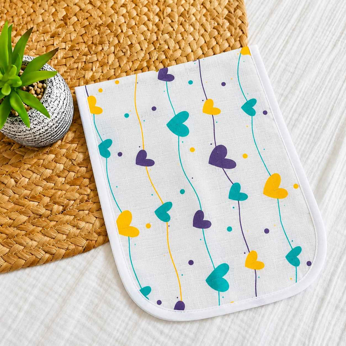 Muslin Burp Cloth - Purple Heart