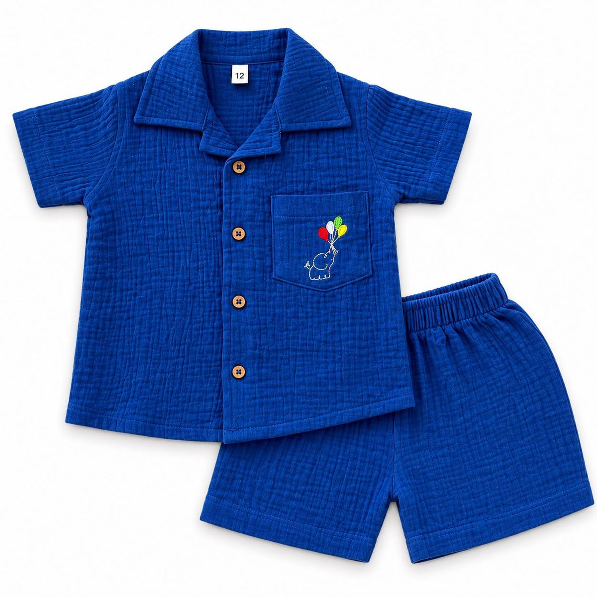 Cuban Collar- blue Co-ord Set