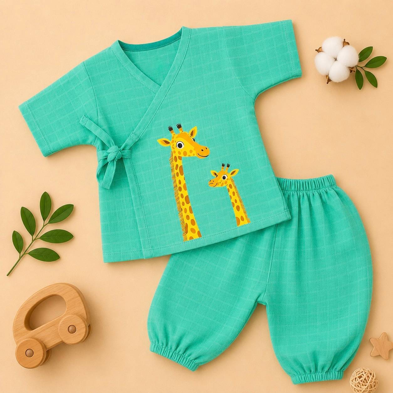 Mom & Baby Giraffe-Kimonos set