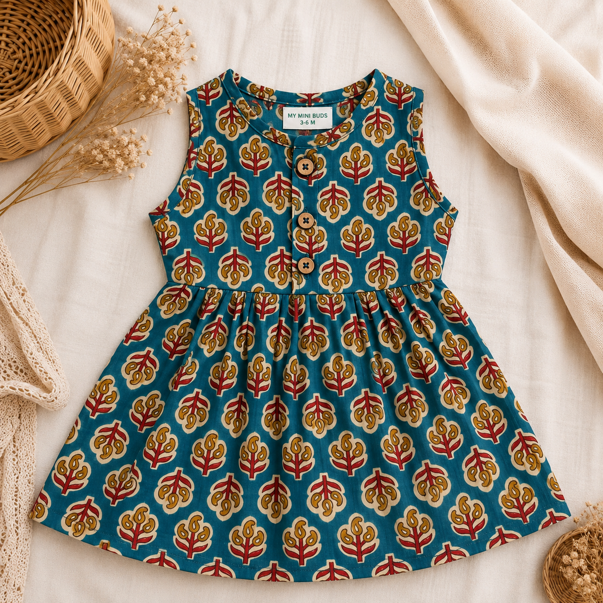 Cotton Frock- Floral Buta