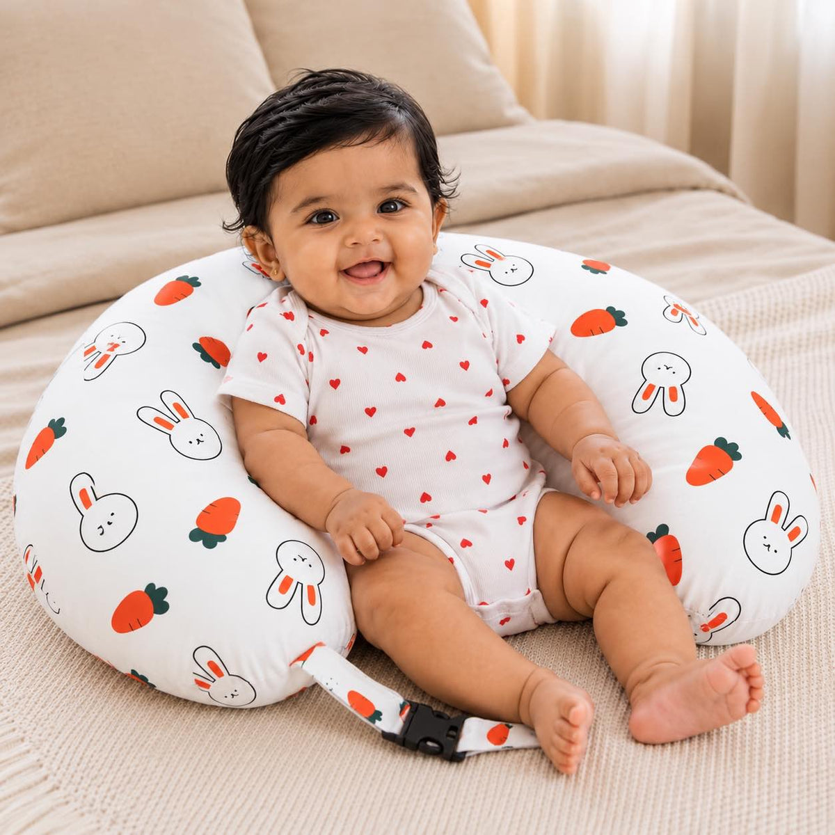 Feeding Pillow- Carrot print
