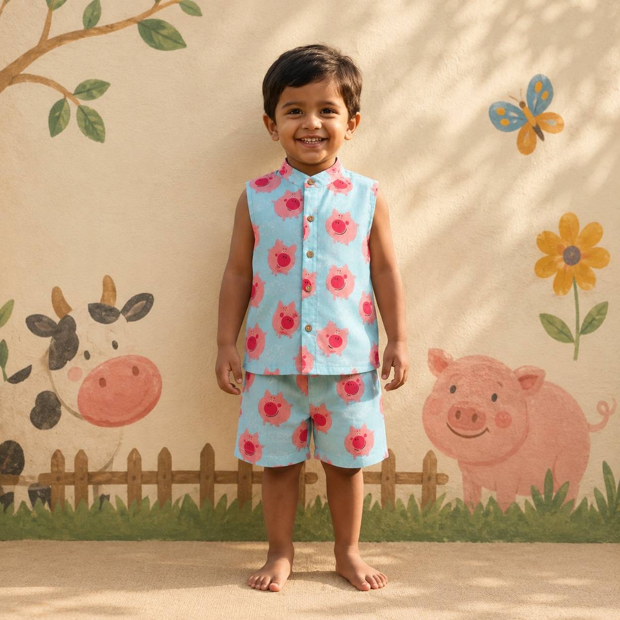 Piggy Pop Sleeveless Co-ord Set