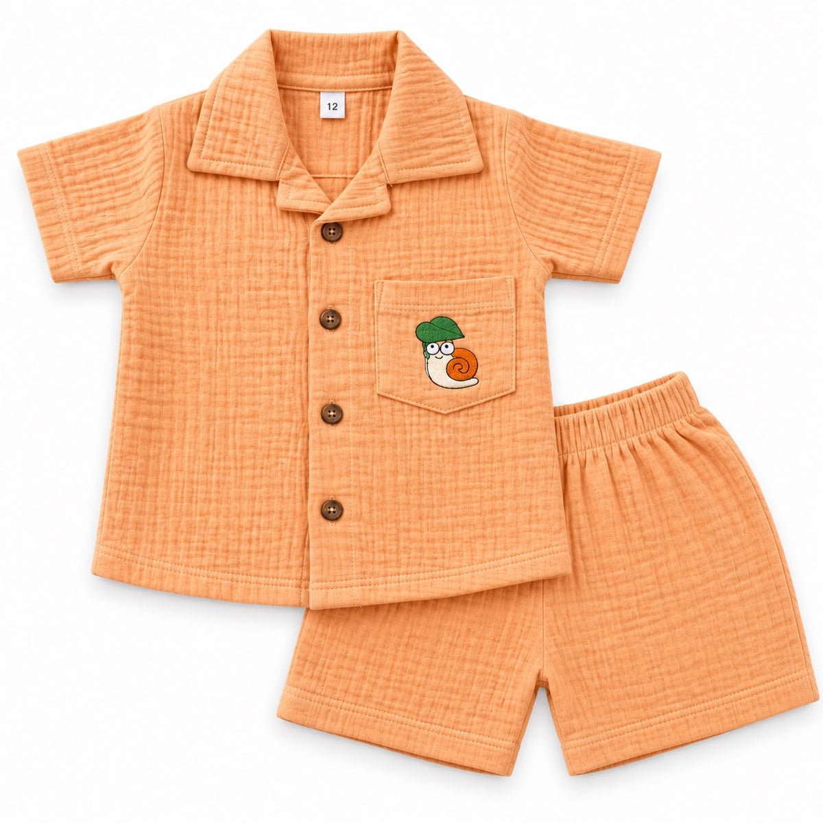 Cuban Collar- Orange Co-ord Set