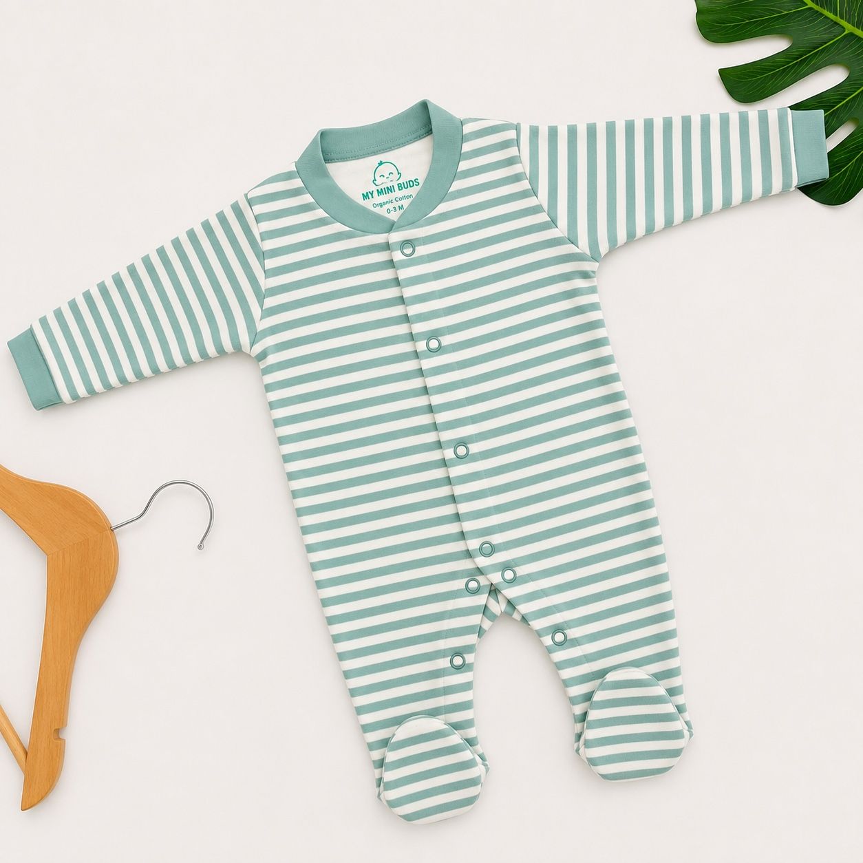 Sleep Suit-  Green Combo