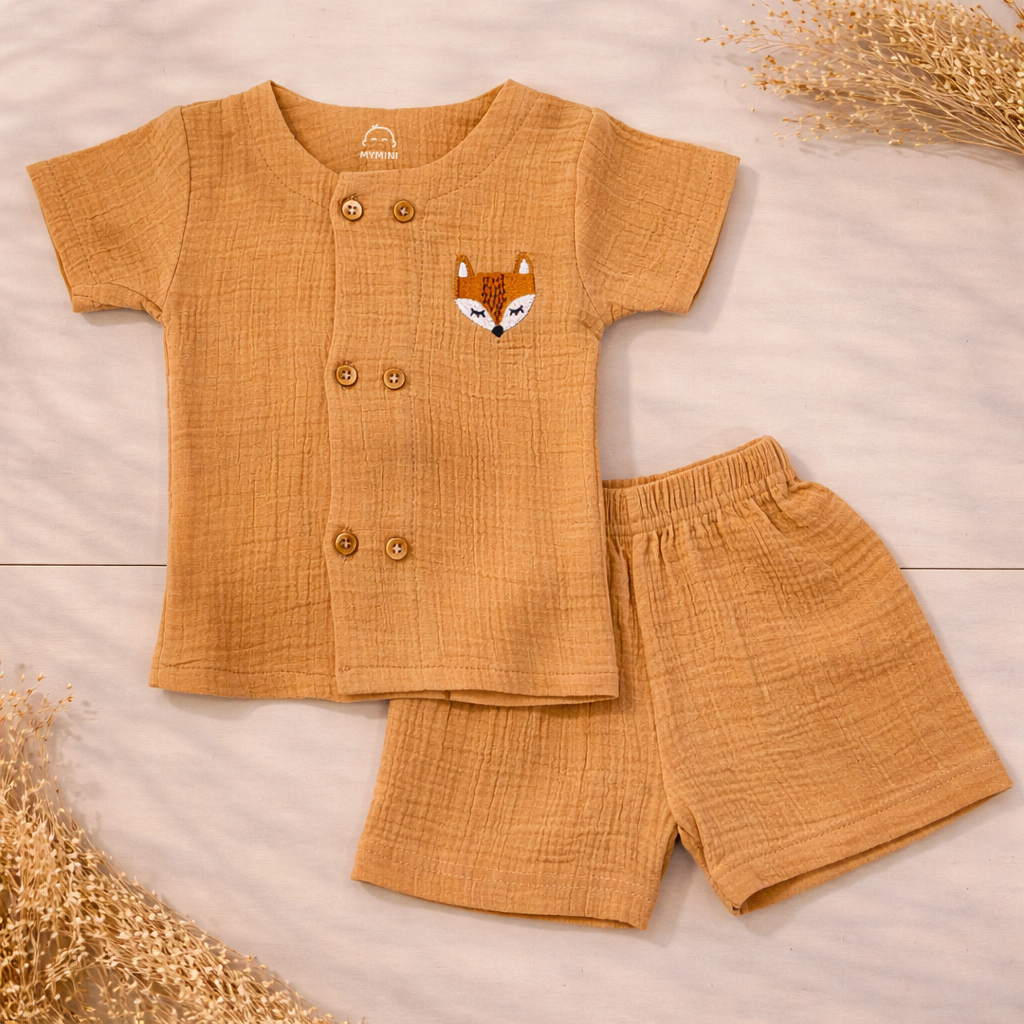 Muslin coords set-Crinkle- Fox