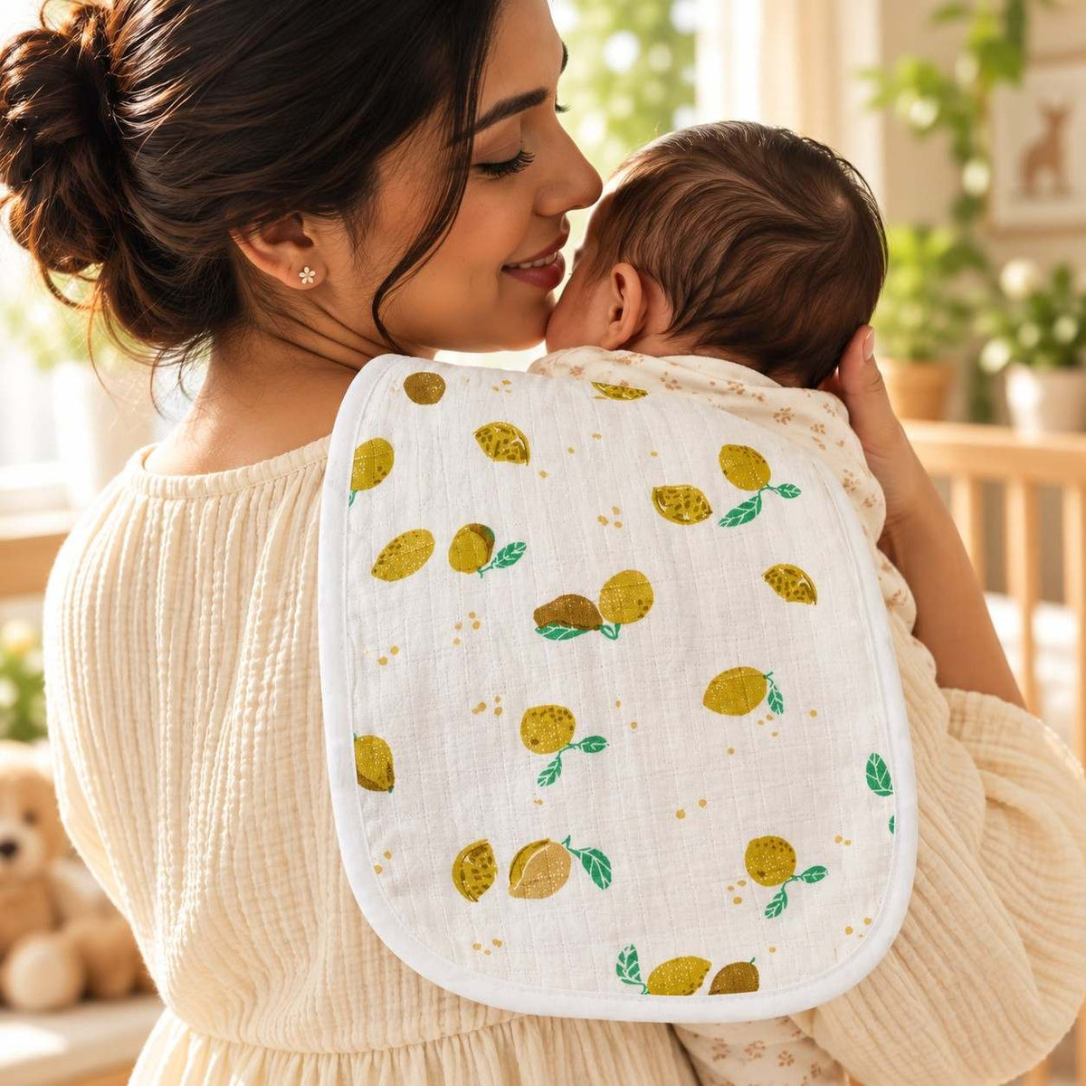 Muslin Burp Cloth - Lemon Fruit