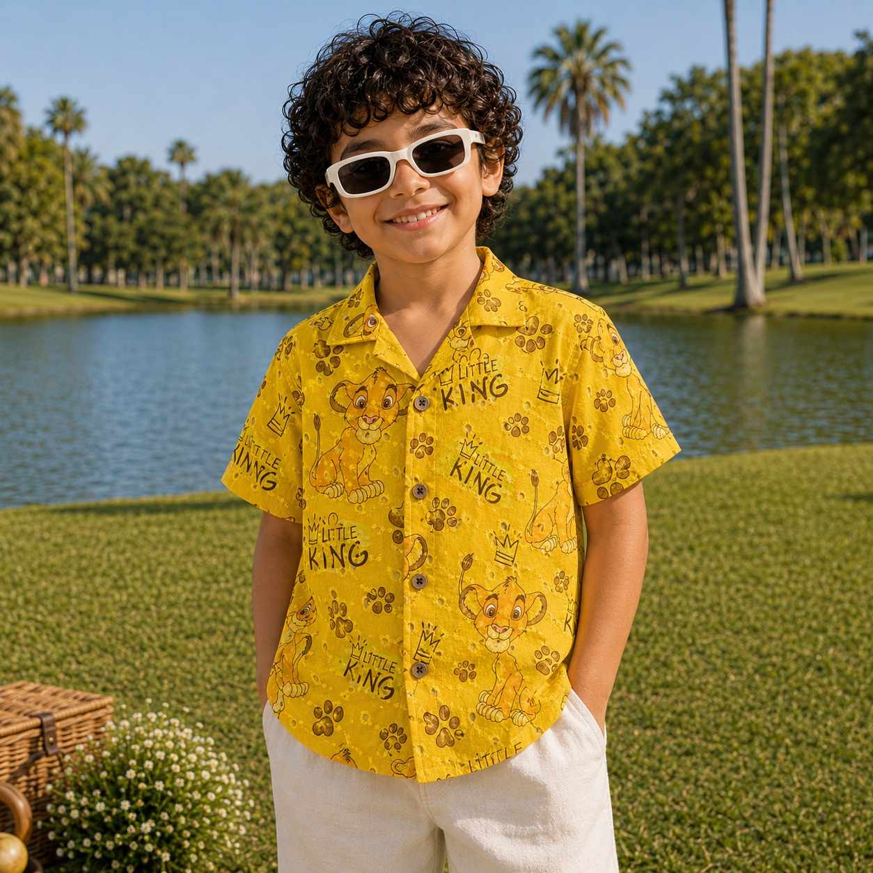 Hakoba sleeve shirt- little King