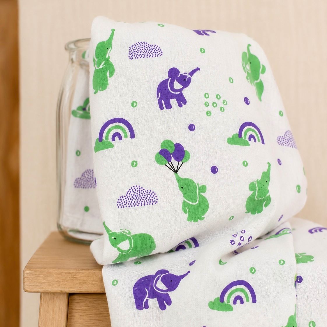 Rainbow Elephant - Swaddles