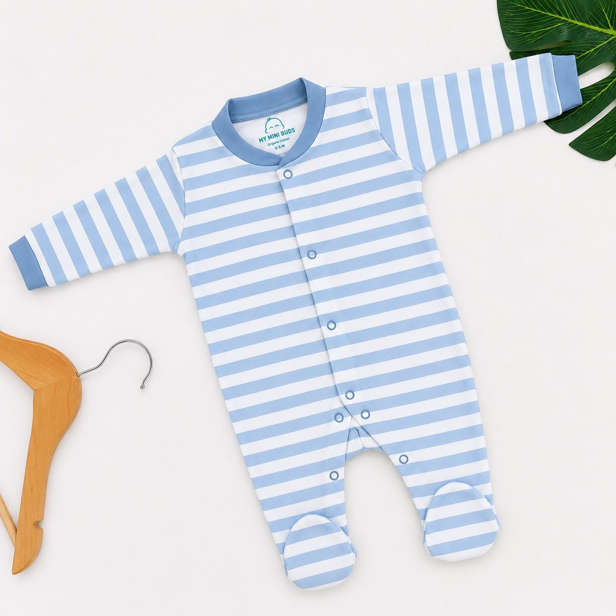 Blue Stripe - Sleep Suit