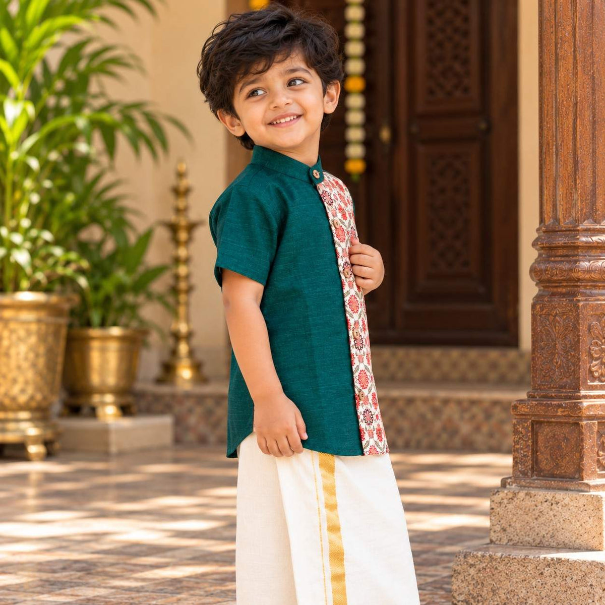 Regal Petal Ethnic Shirt