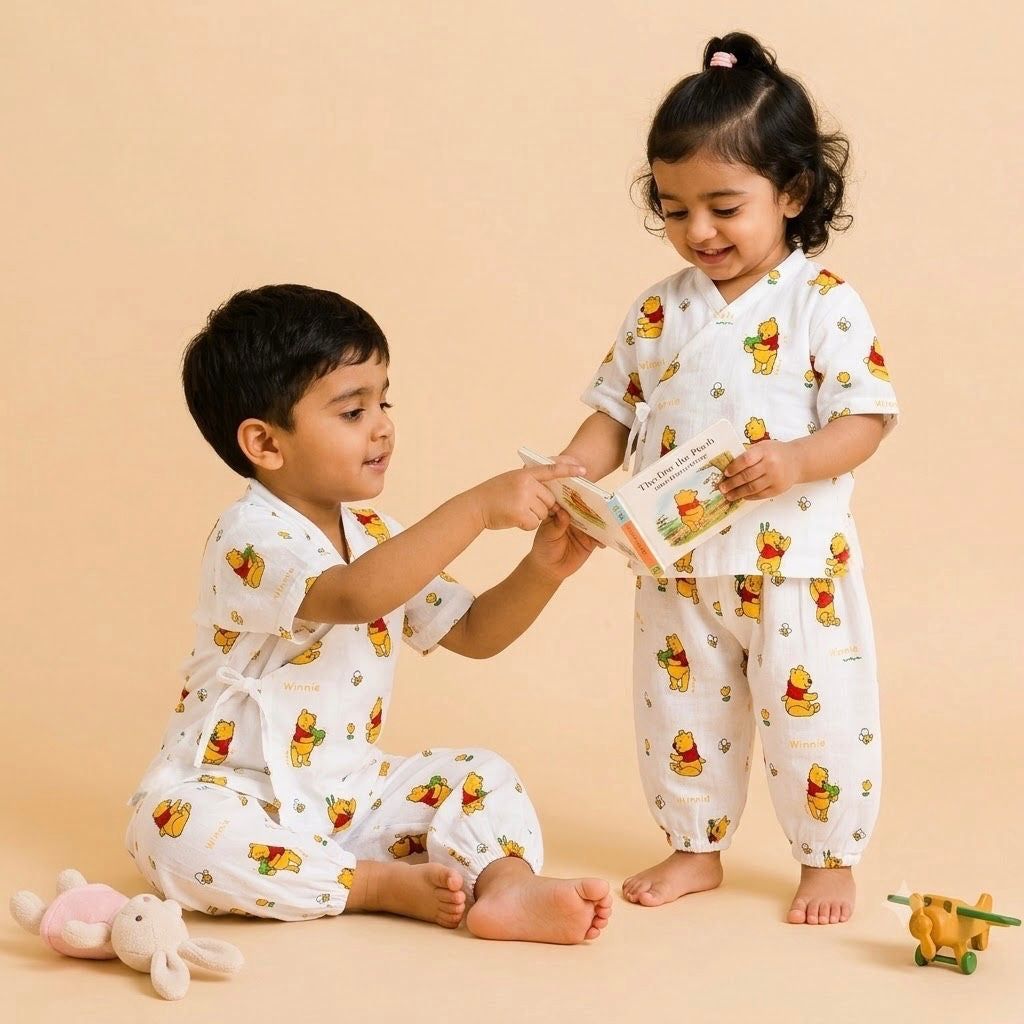 Muslin Kimonos set-Winnie pooh