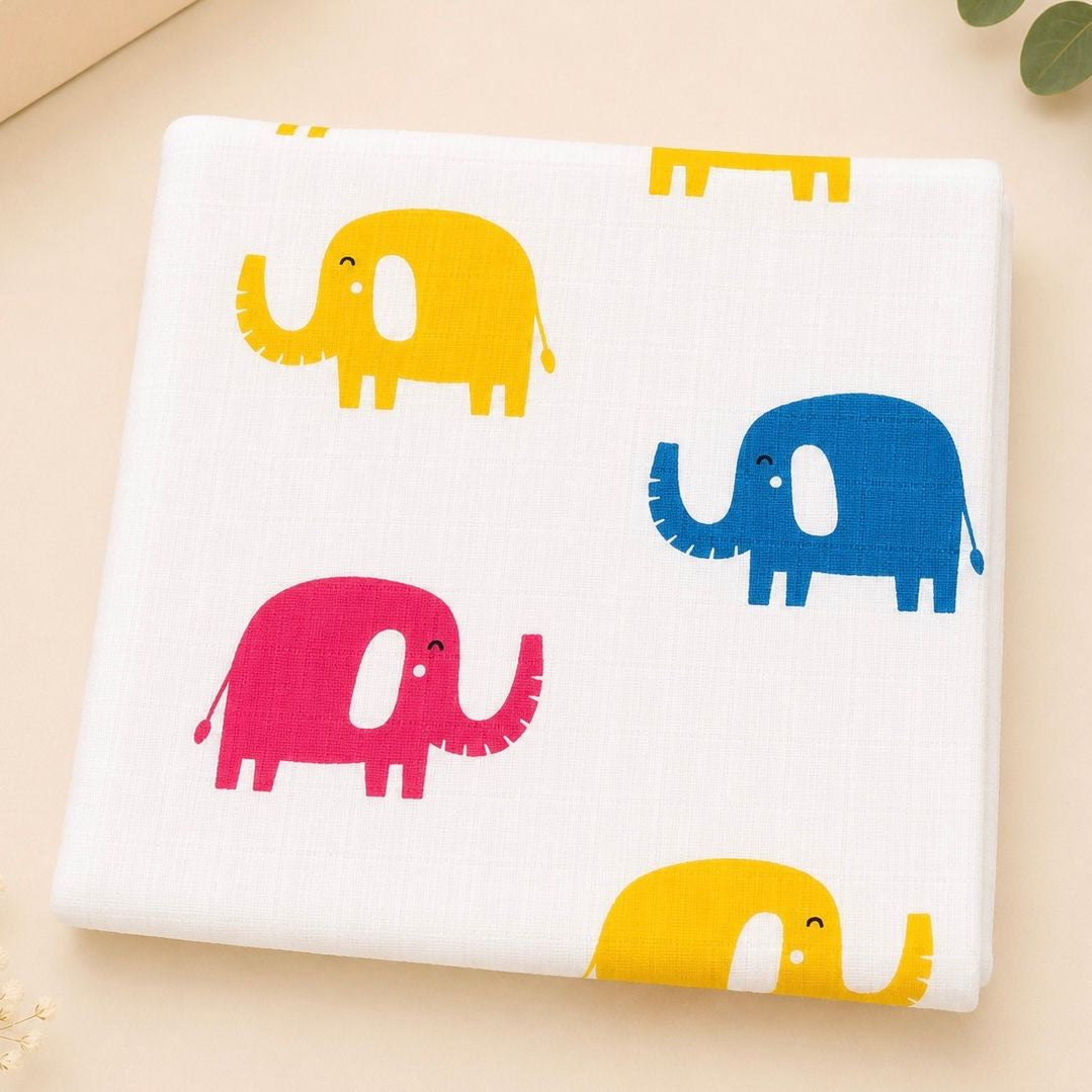 A Elephant -Muslin Towel
