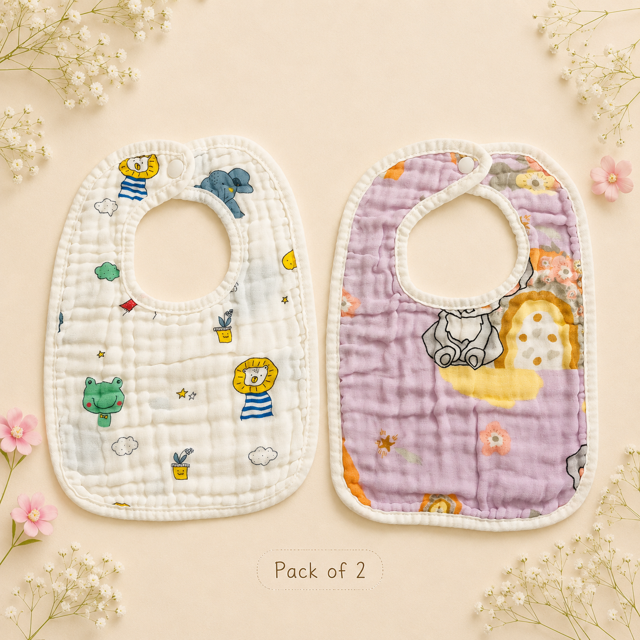 Bibs - Animal Pack of 2