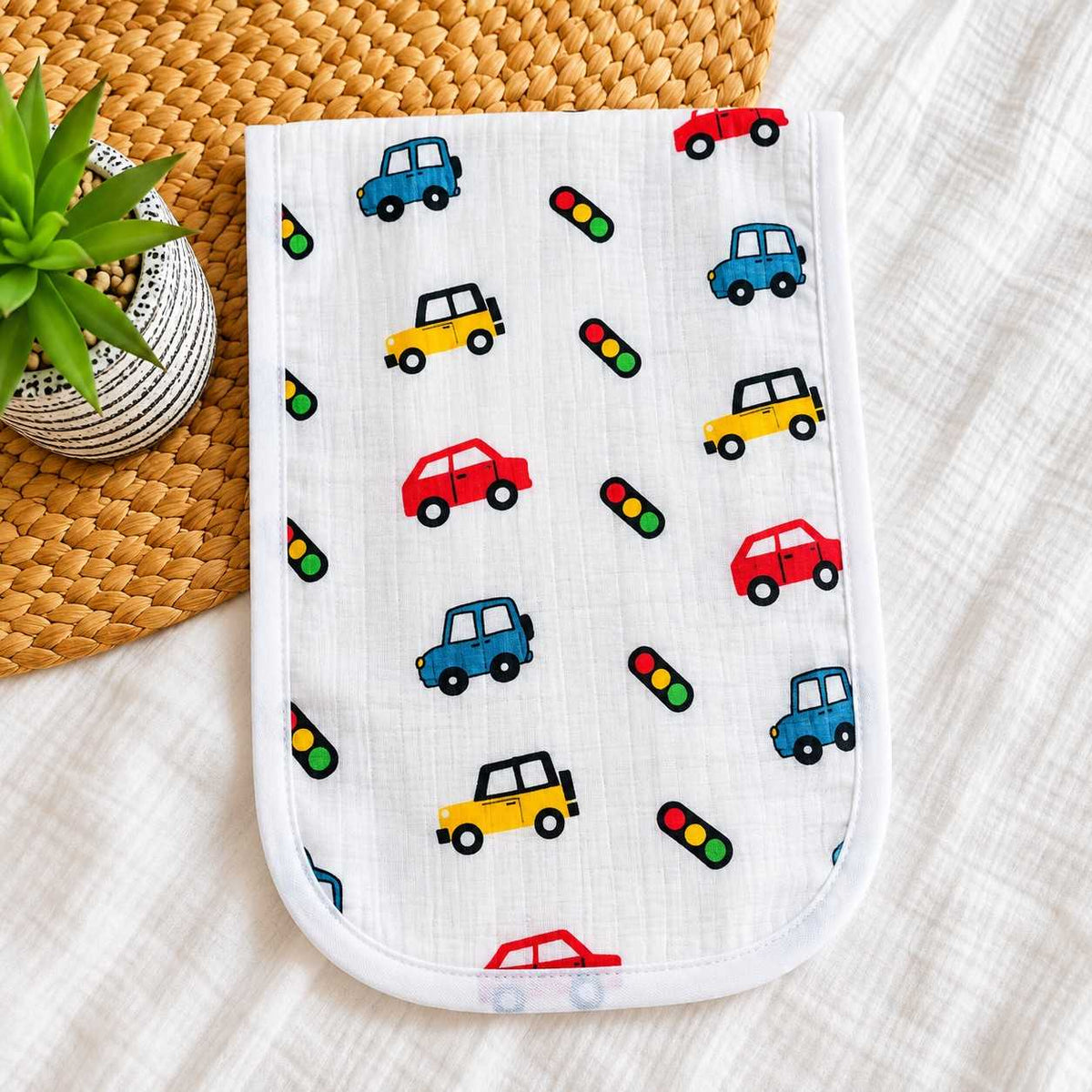 Muslin  Burp Cloth - Car