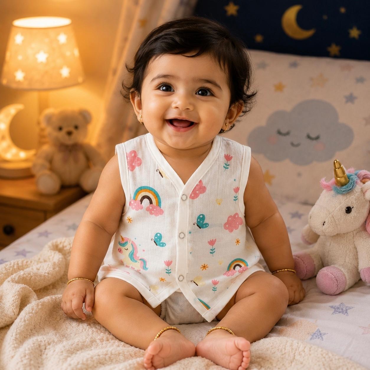 Muslin Snap Button Jabla- Uncoin