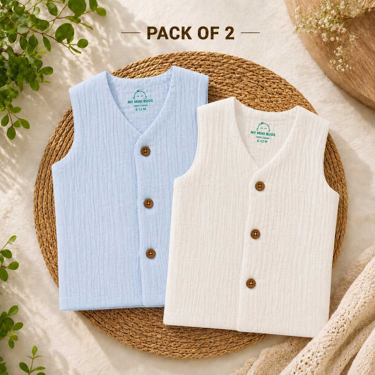 Pack of 2 colour- save5%- blue&white