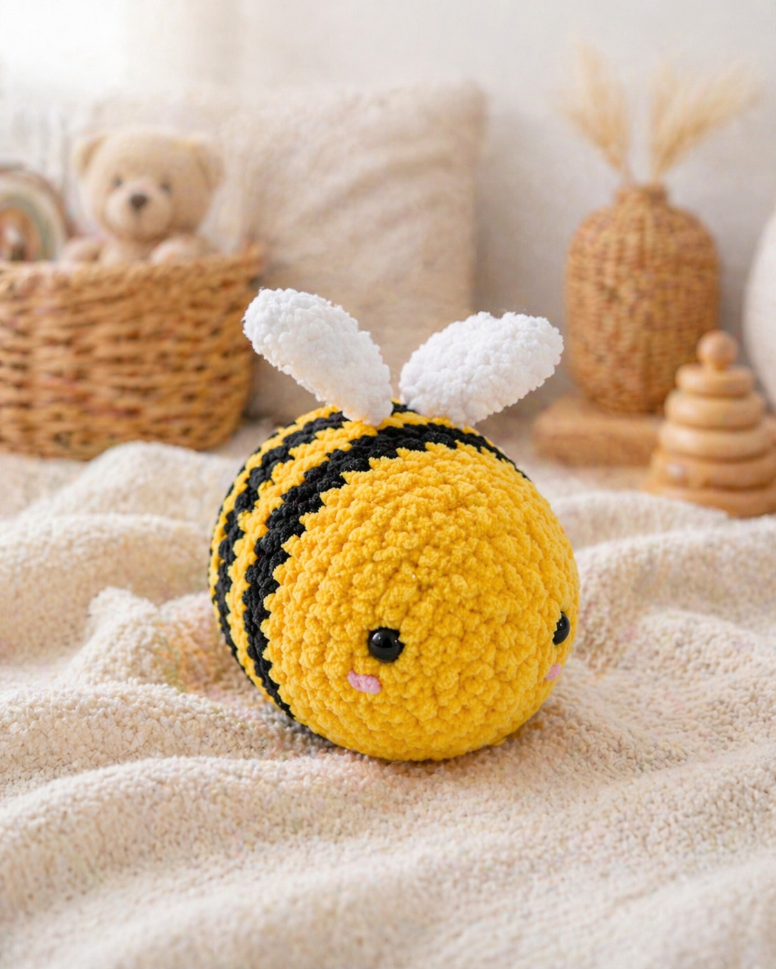 Crochet Toy-Buzz Honey Bee-Handmade