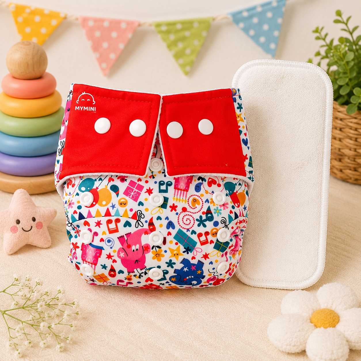 A Reusable Cloth Diaper-combo of 5_ Save 5% (Assorted)