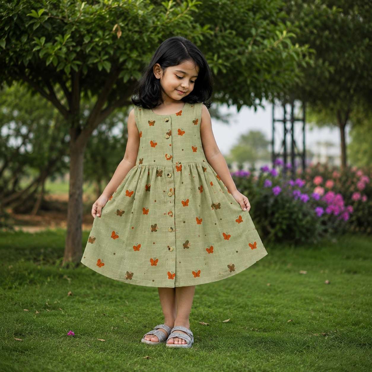Sleeveless Frock- Butterfly