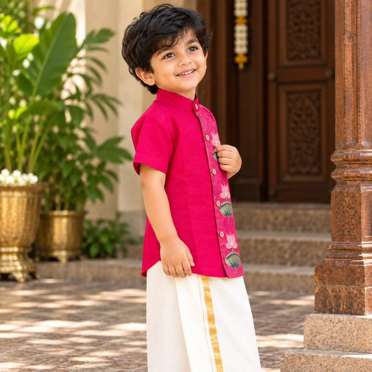 Royale Lotus Ethnic Shirt