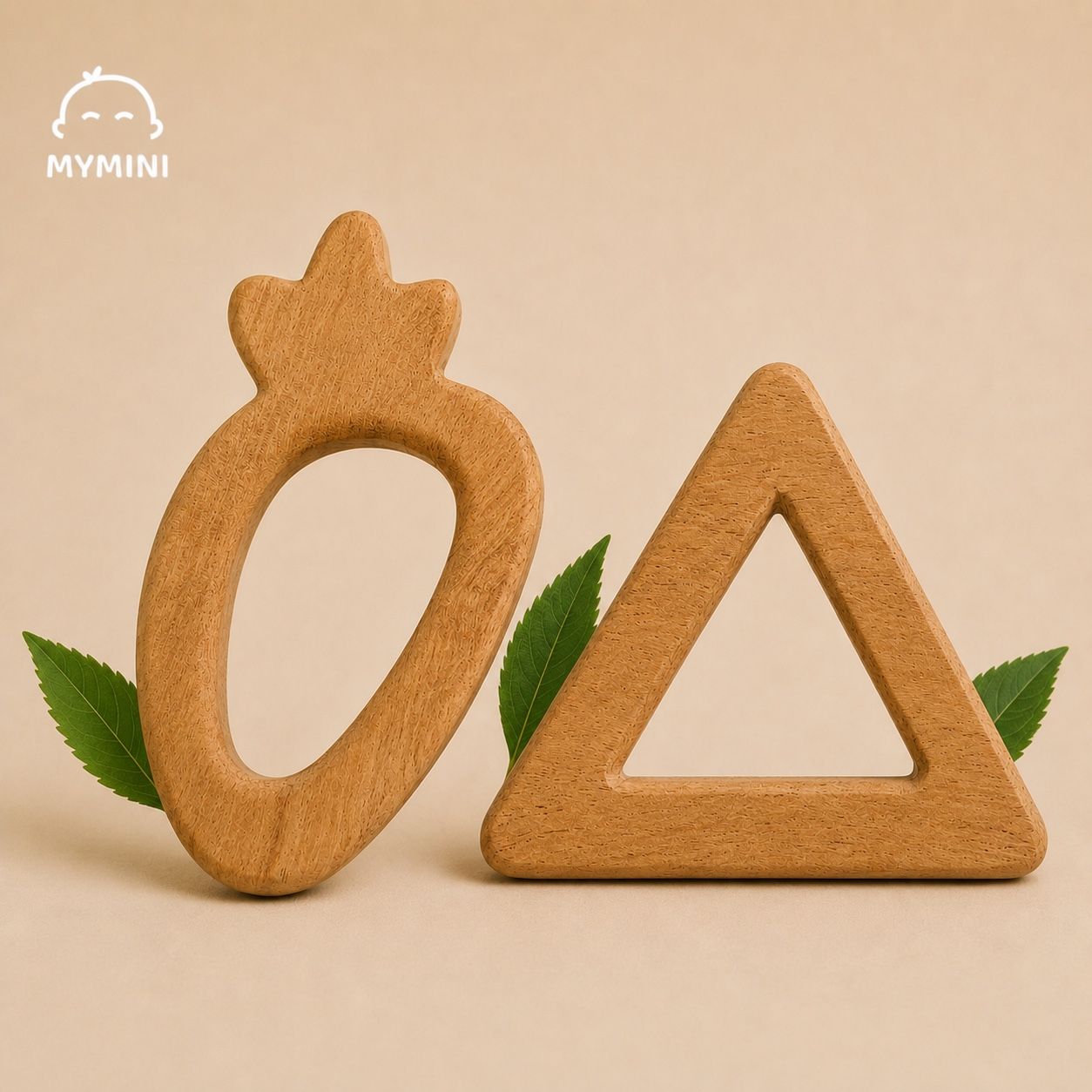 Carrot&Triangle-Neem Wood Teether