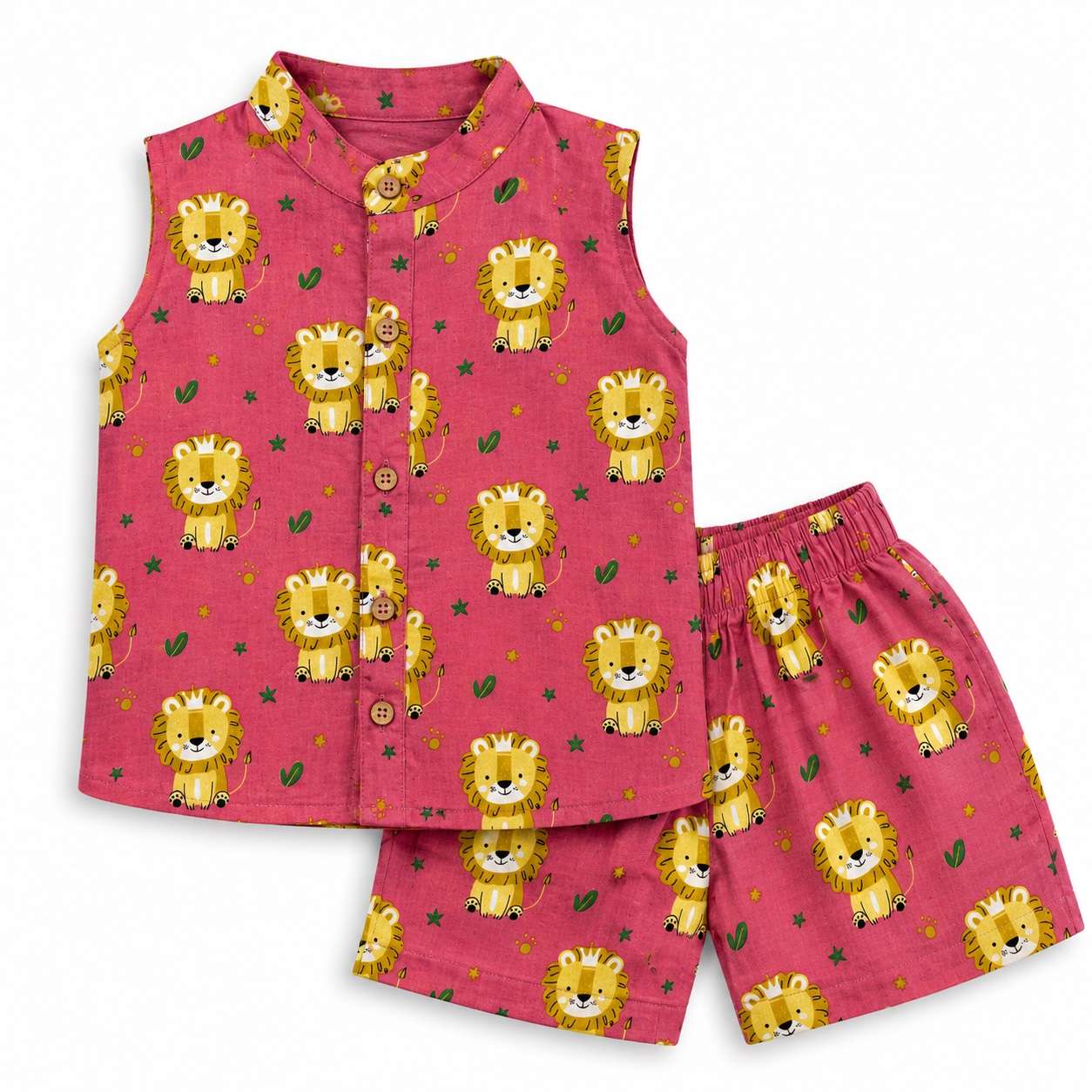 Pink Leo Sleeveless Co-ord Set