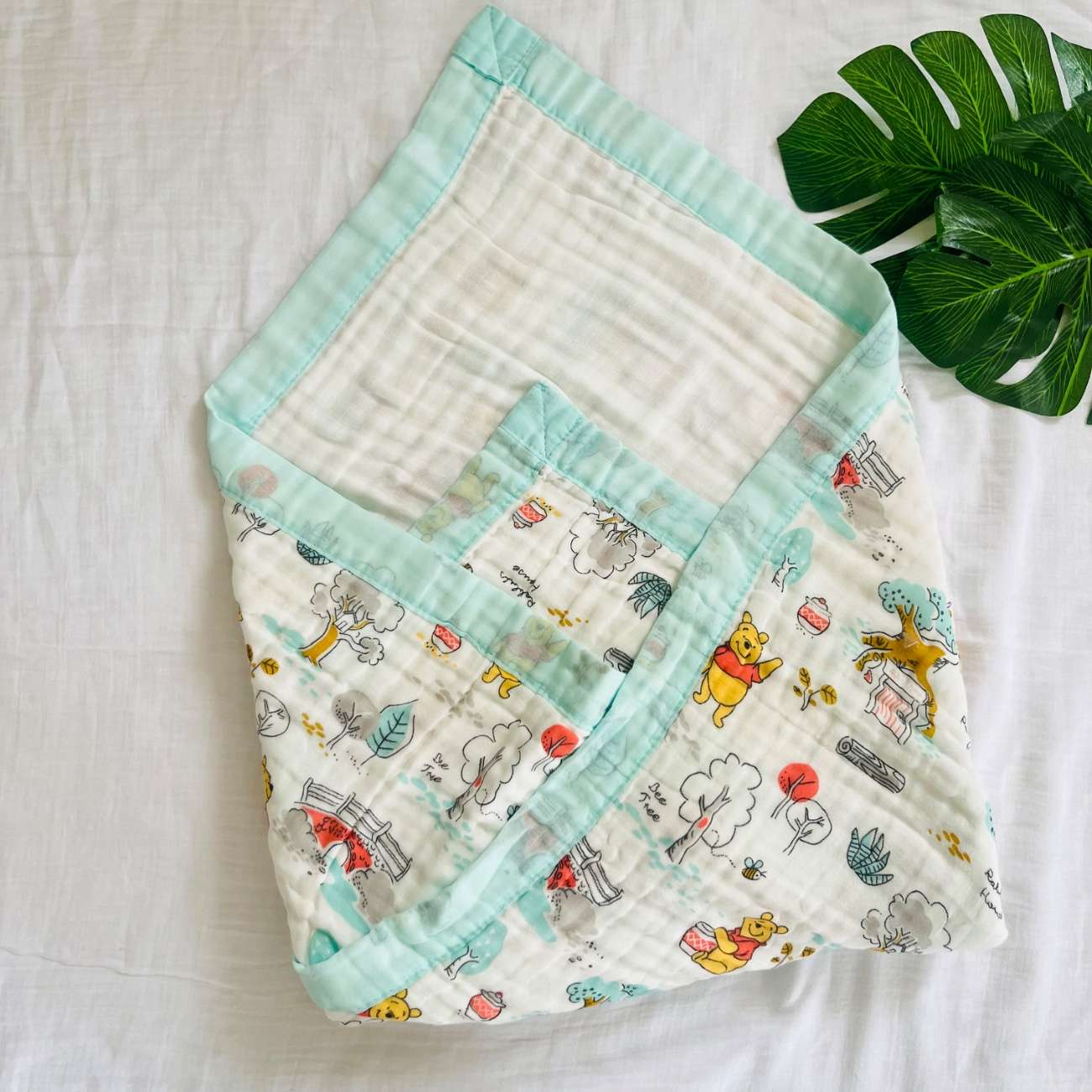 Winnie the Pooh - 6 Layer Crinkle Muslin Baby Blanket - 110*110cm