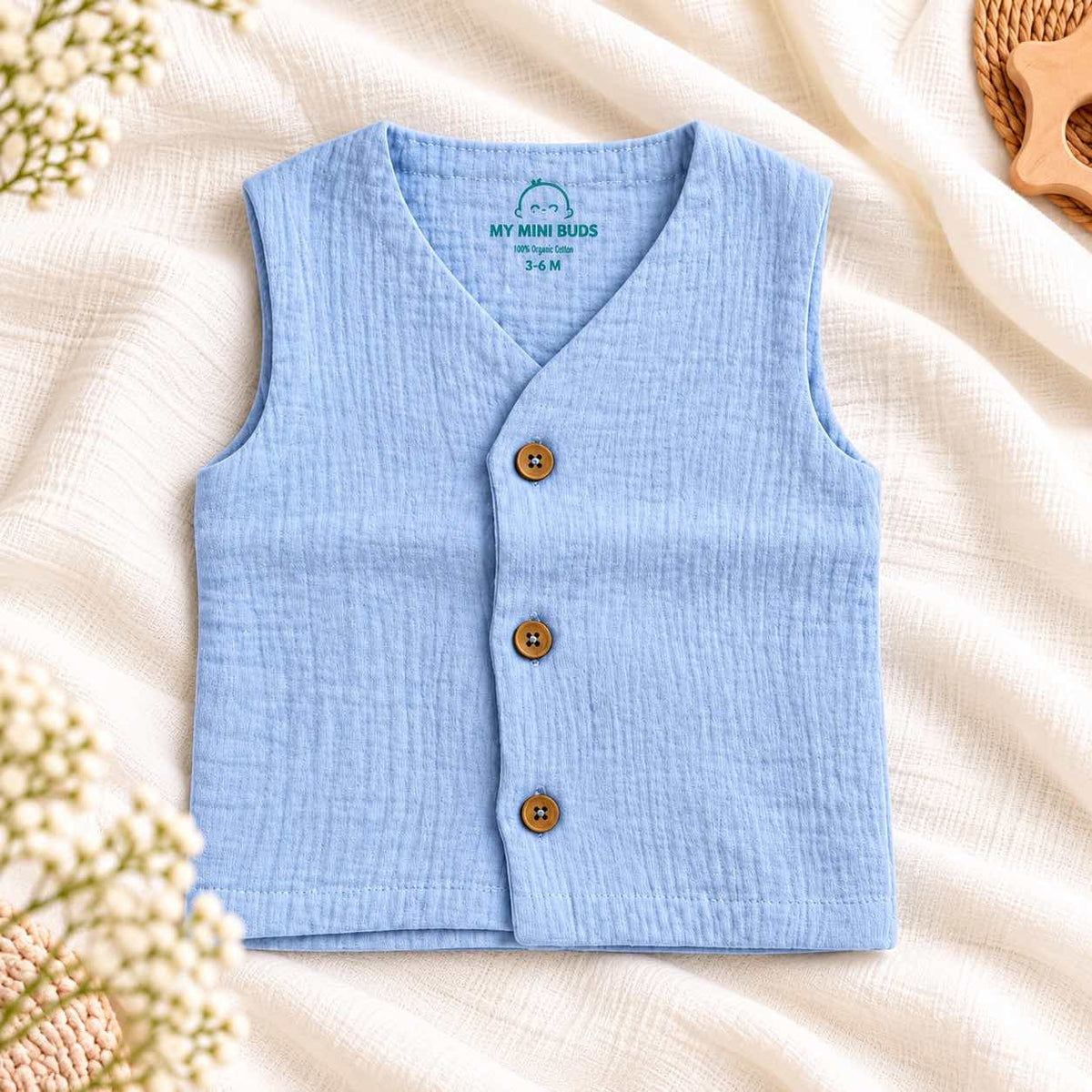 Sky blue vest & short sets