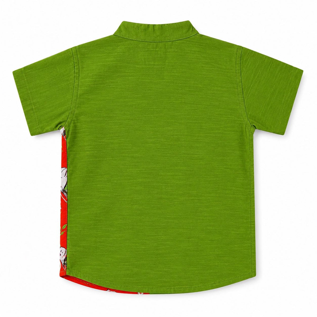 Kids Ethnic Shirt - Green Pichwai