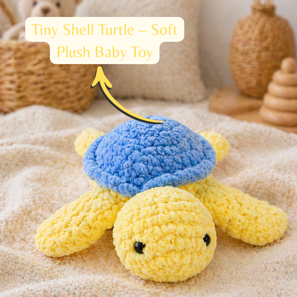 Crochet BabyToy-Cozy Turtle-Handmade