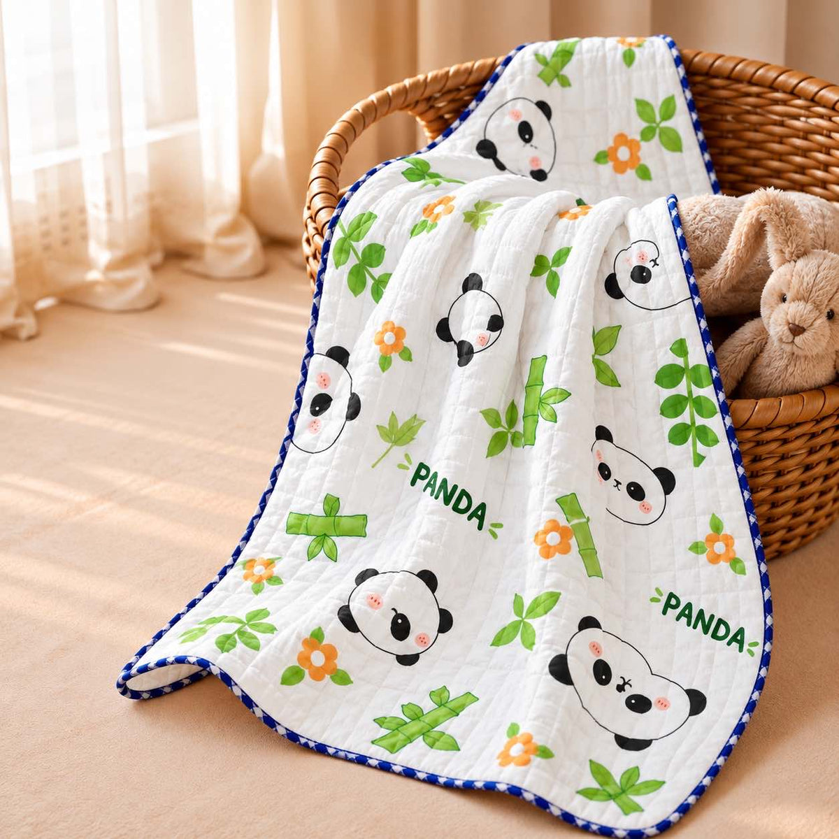 Panda -2 layer Blanket 85*85cm