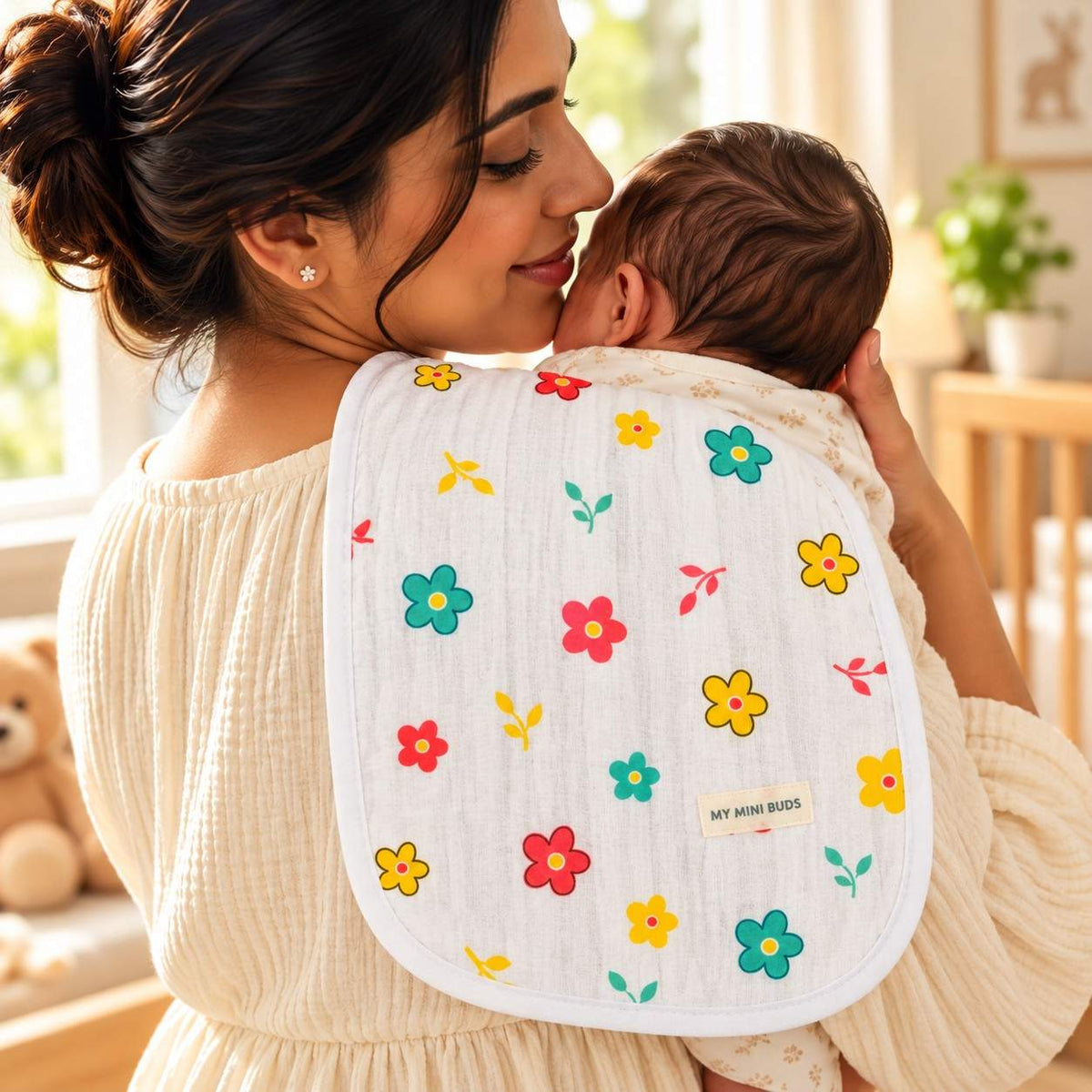Muslin Burp Cloth - Floral