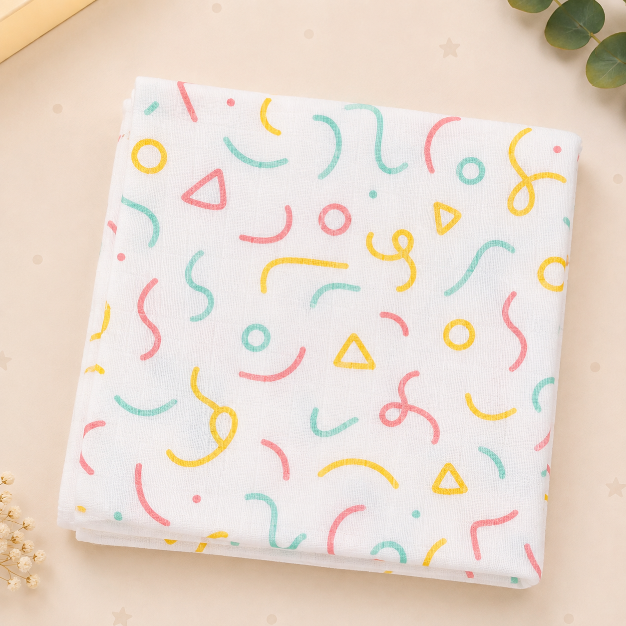 Doodle print -Muslin Towel