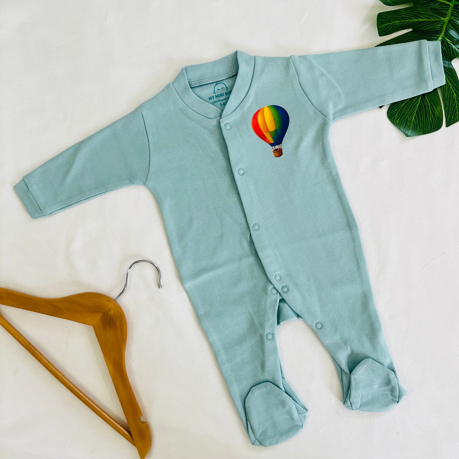 Blue Airballonprint-Sleep Suit