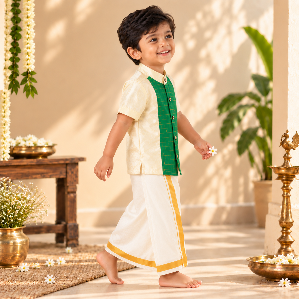 Ethnic Shirt-Pachai Ponn