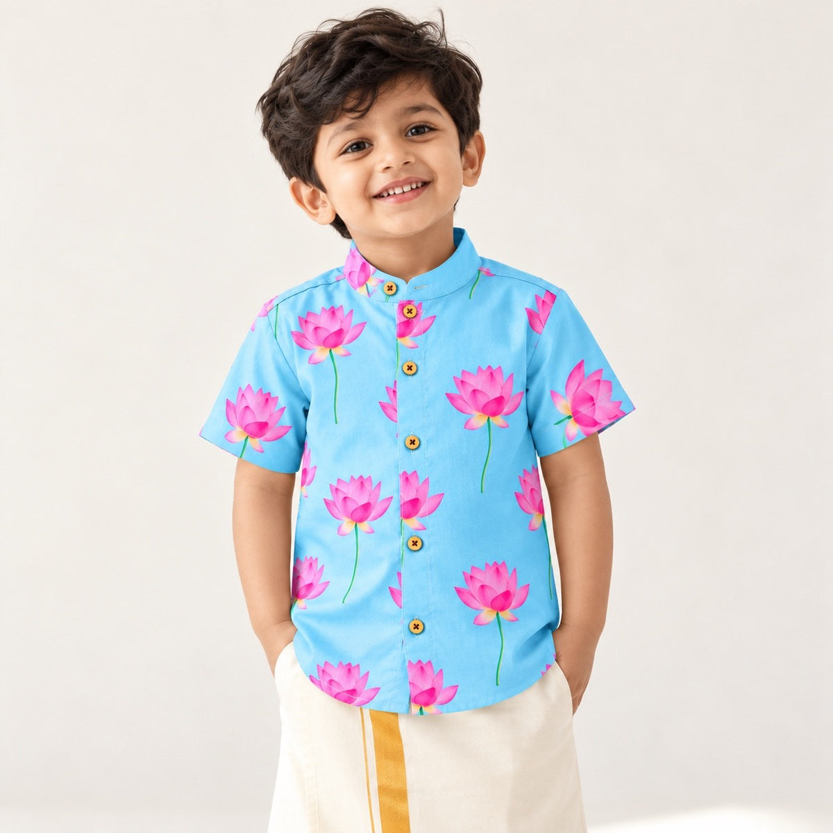 Lotus Bloom Ethnic Shirt