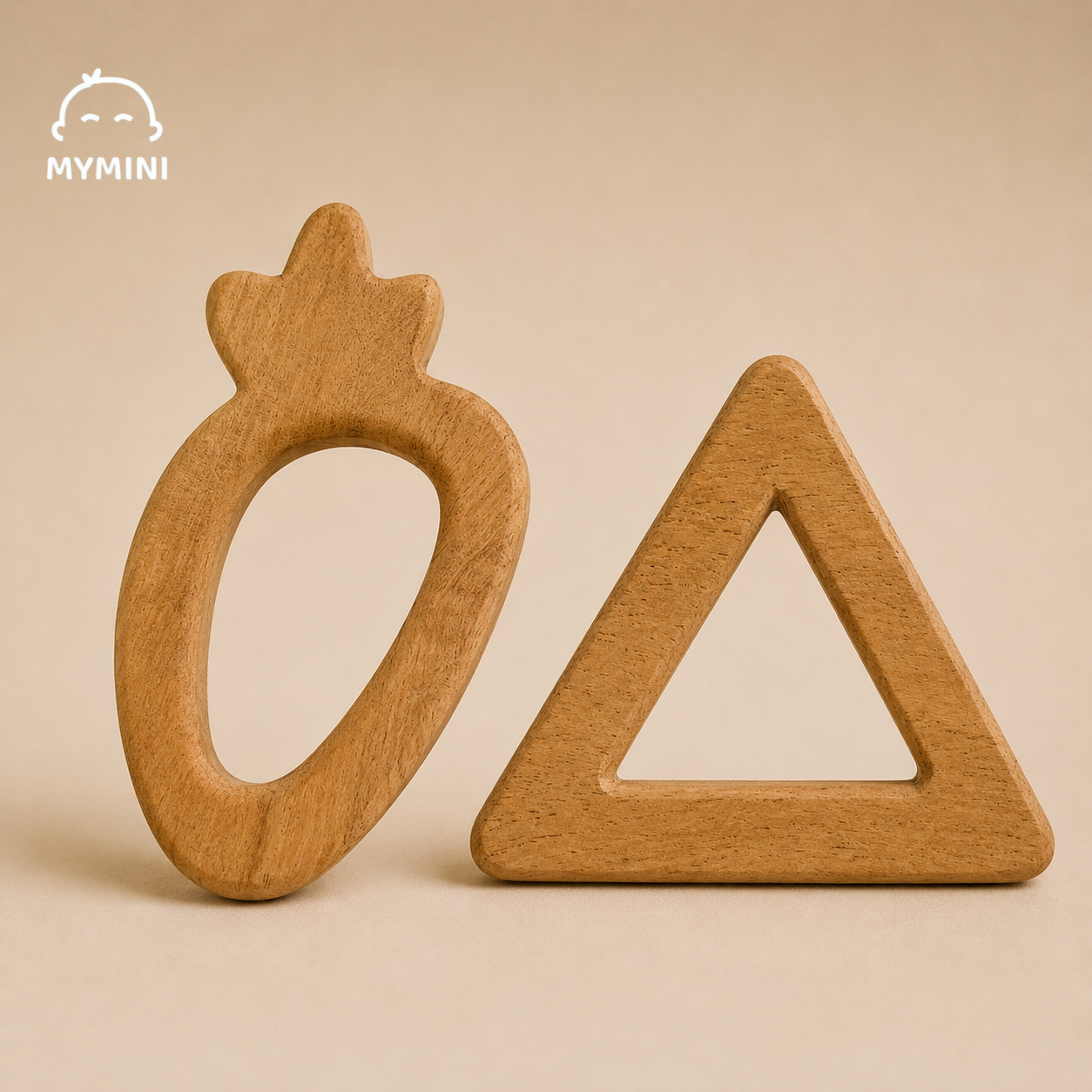 Carrot&Triangle-Neem Wood Teether