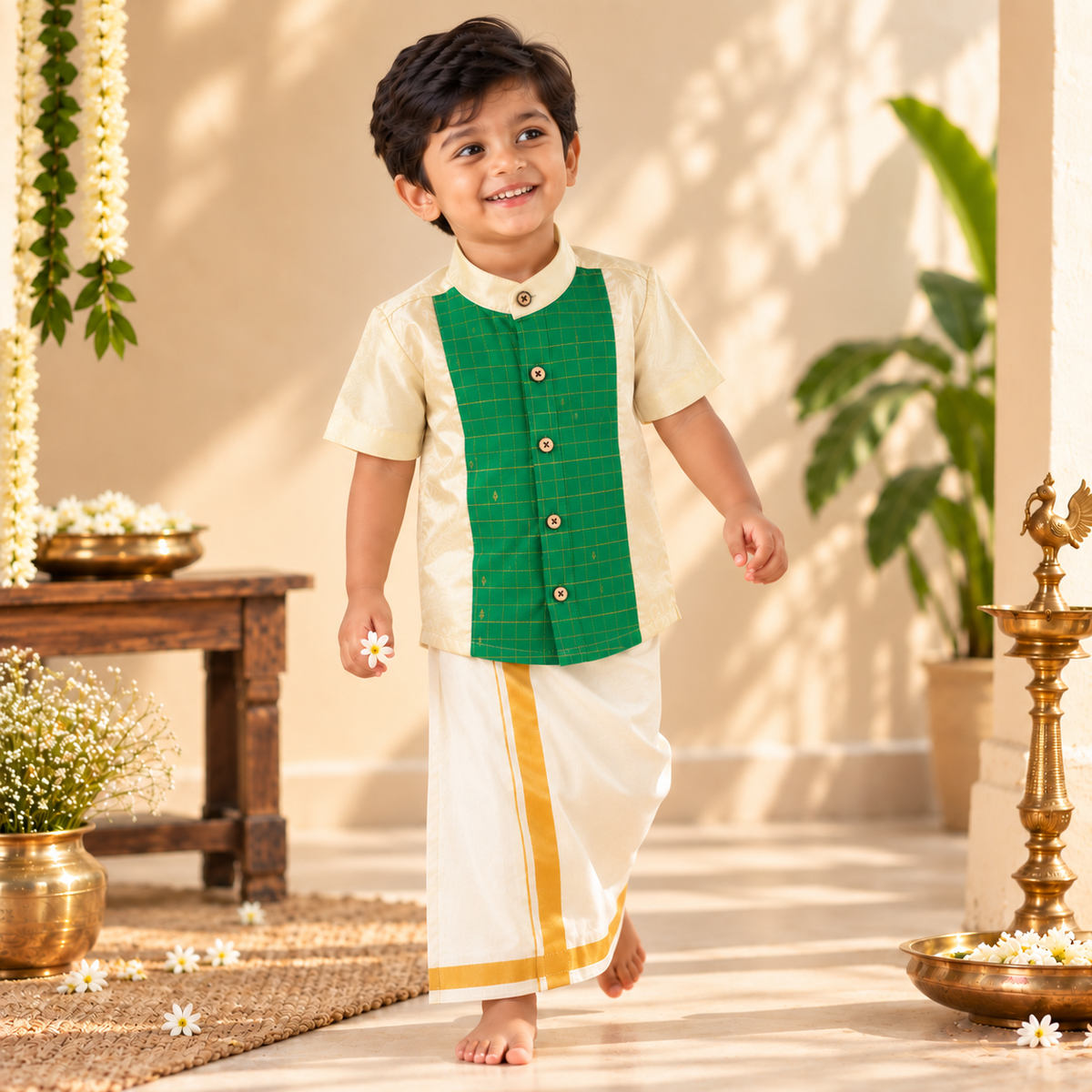 Ethnic Shirt-Pachai Ponn