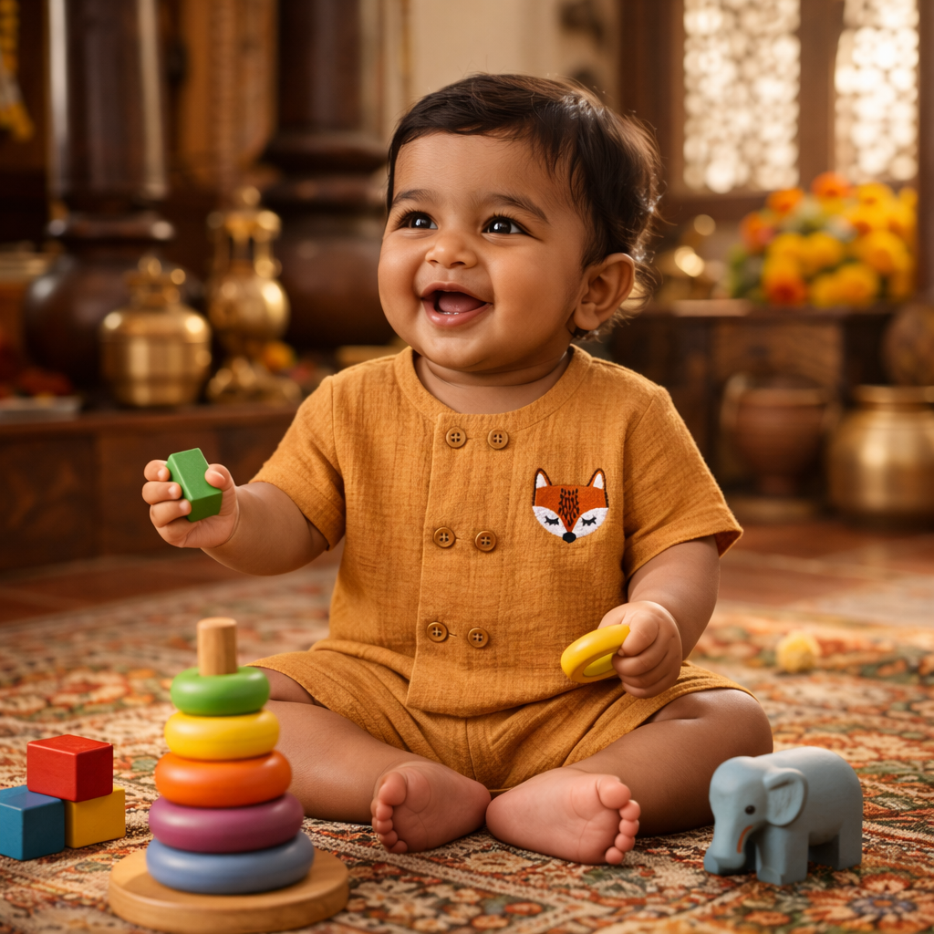 Muslin coords set-Crinkle- Fox