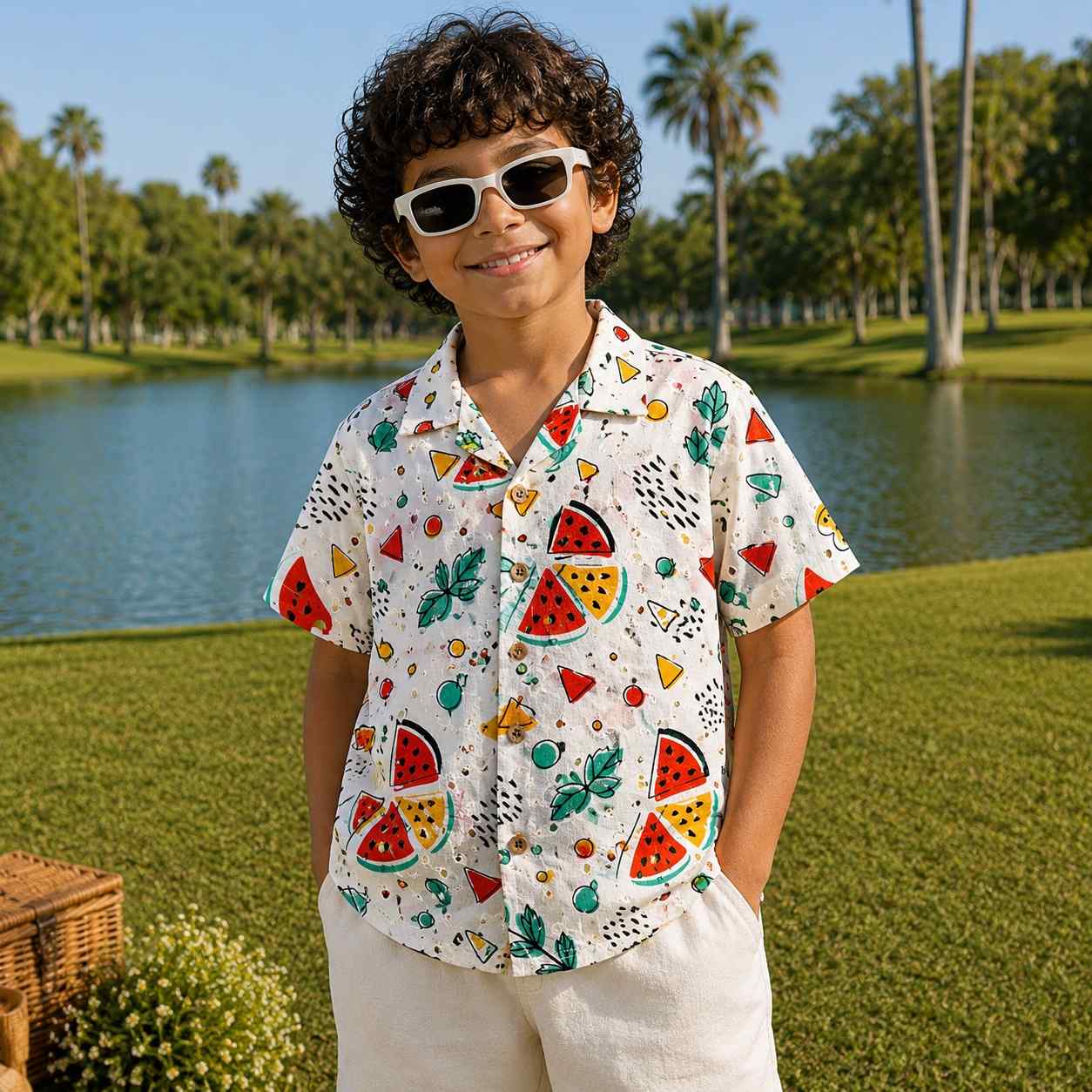 Hakoba sleeve shirt- watermelon