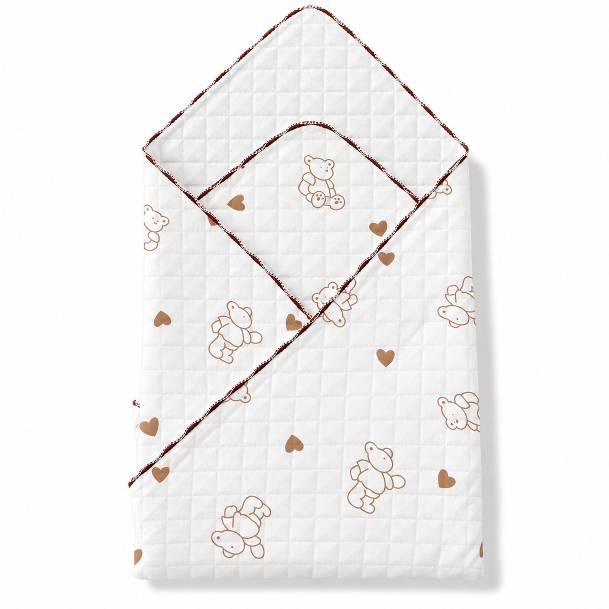 Brown teddy -2 layer Blanket 85*85cm